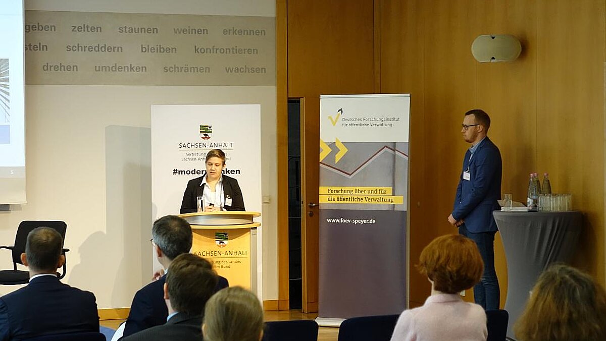Person at the lectern