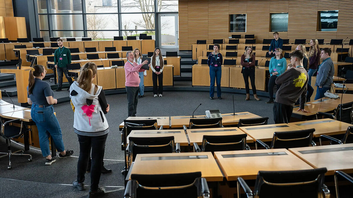 Abschlussveranstaltung des Jugend-Teams im Thüringer Landtag. 