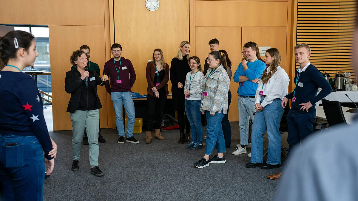 Abschlussveranstaltung des Jugend-Teams im Thüringer Landtag. 
