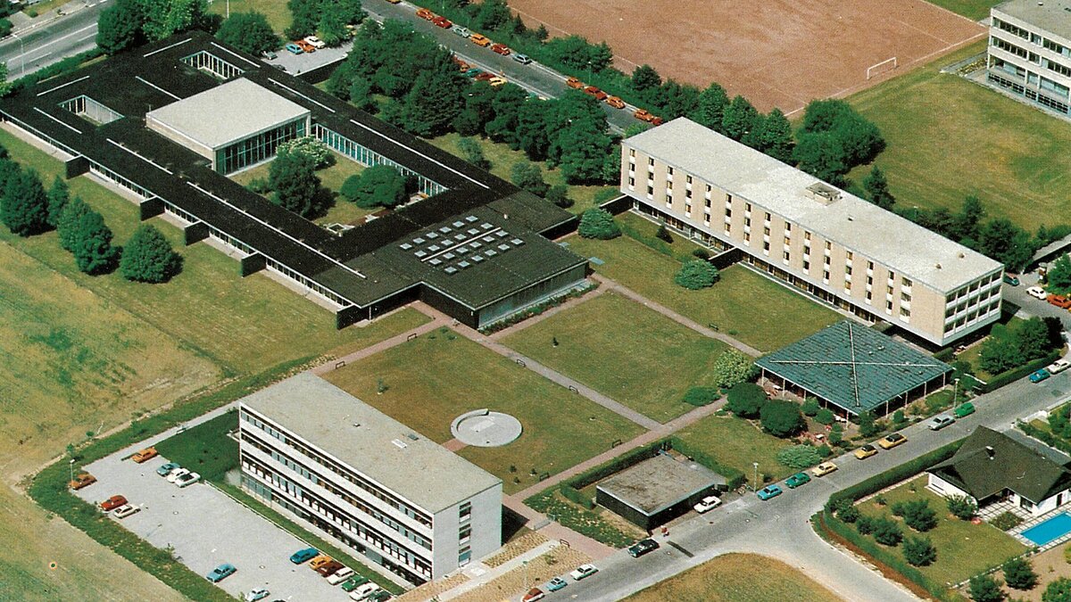 historisches Bild des Campus Speyer (Luftbild)