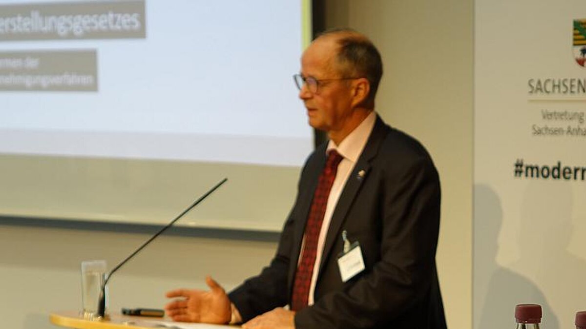 Man at the lectern